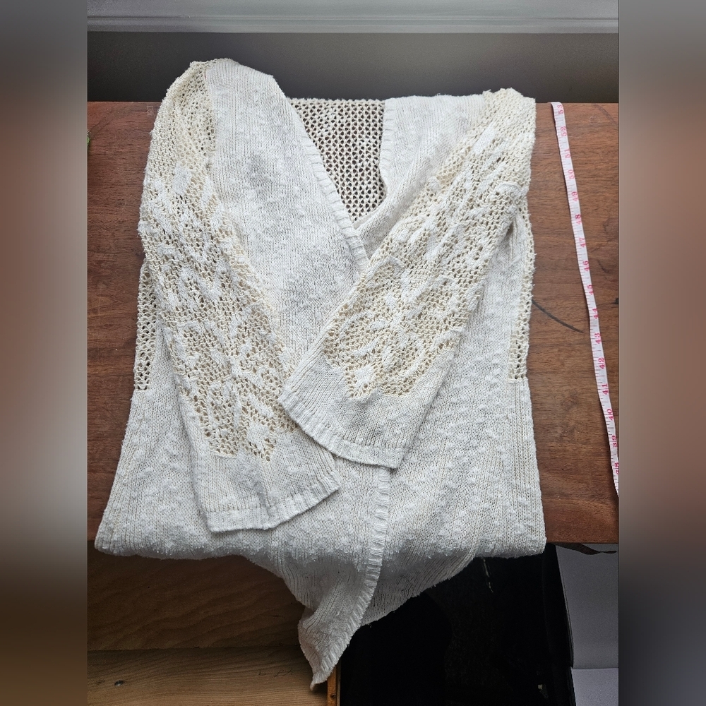 Crystal Kobe M cotton lace open sweater - Picture 2 of 10